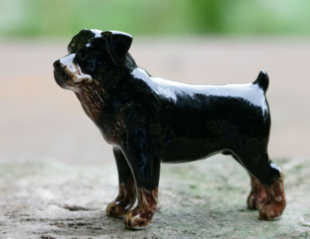 Micro Miniature Rottweiler Rottweiler Dog Miniature Porcelain - Etsy