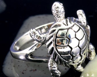 Bague tortue en argent sterling 925