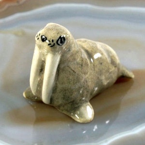 Walrus, miniature, porcelain