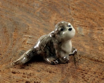 Otter, miniatuur, porselein