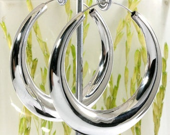 Hoop earrings, large hoop earrings, 925 sterling silver