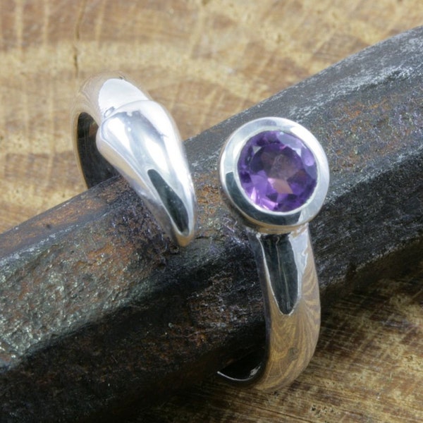 Amethyst und Silber, Ring