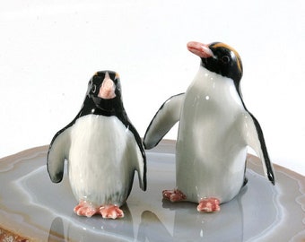 Pinguin, Miniatur, Porzellan, 1 Paar