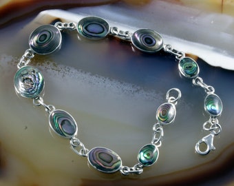 Abalone und Silber, Armband