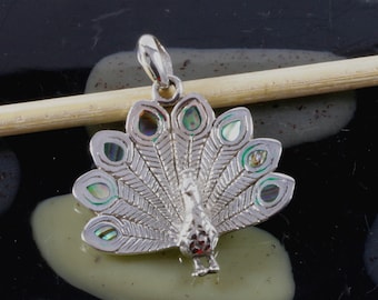Peacock, Pendant, 925 Sterling Silver,