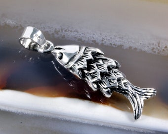 Vis, beweegbare hanger, 925 sterling zilver