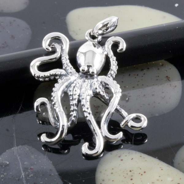 Oktopus, Tintenfisch, Anhänger, 925 Sterling Silber