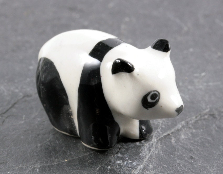 Cendrier Déco Ours Panda En Céramique - Style Art Nouveau, Multicolore, Occasion En Bon État - Objet Curiosité