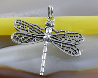 Dragonfly pendant, 925 Sterling silver