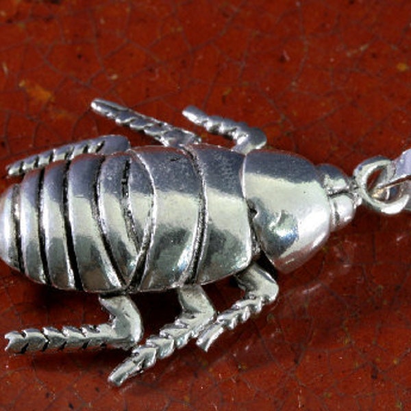 Cockroach pendant 925 silver, movable 3087