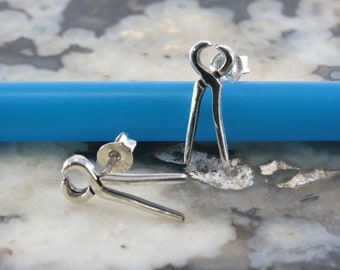 Pliers, pliers, ear studs, 925 sterling silver