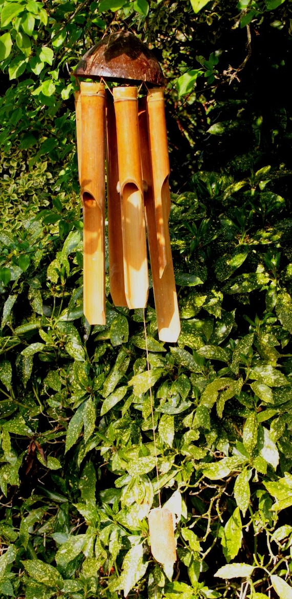 Balinesisches Windspiel aus Bambus & Kokosnuss  Handgemacht, Naturklang,  Boho Garten Deko, Balkon Windspiel, Geschenkidee - Etsy sterreich