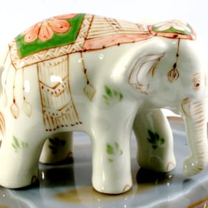 Elephant, miniature, porcelain