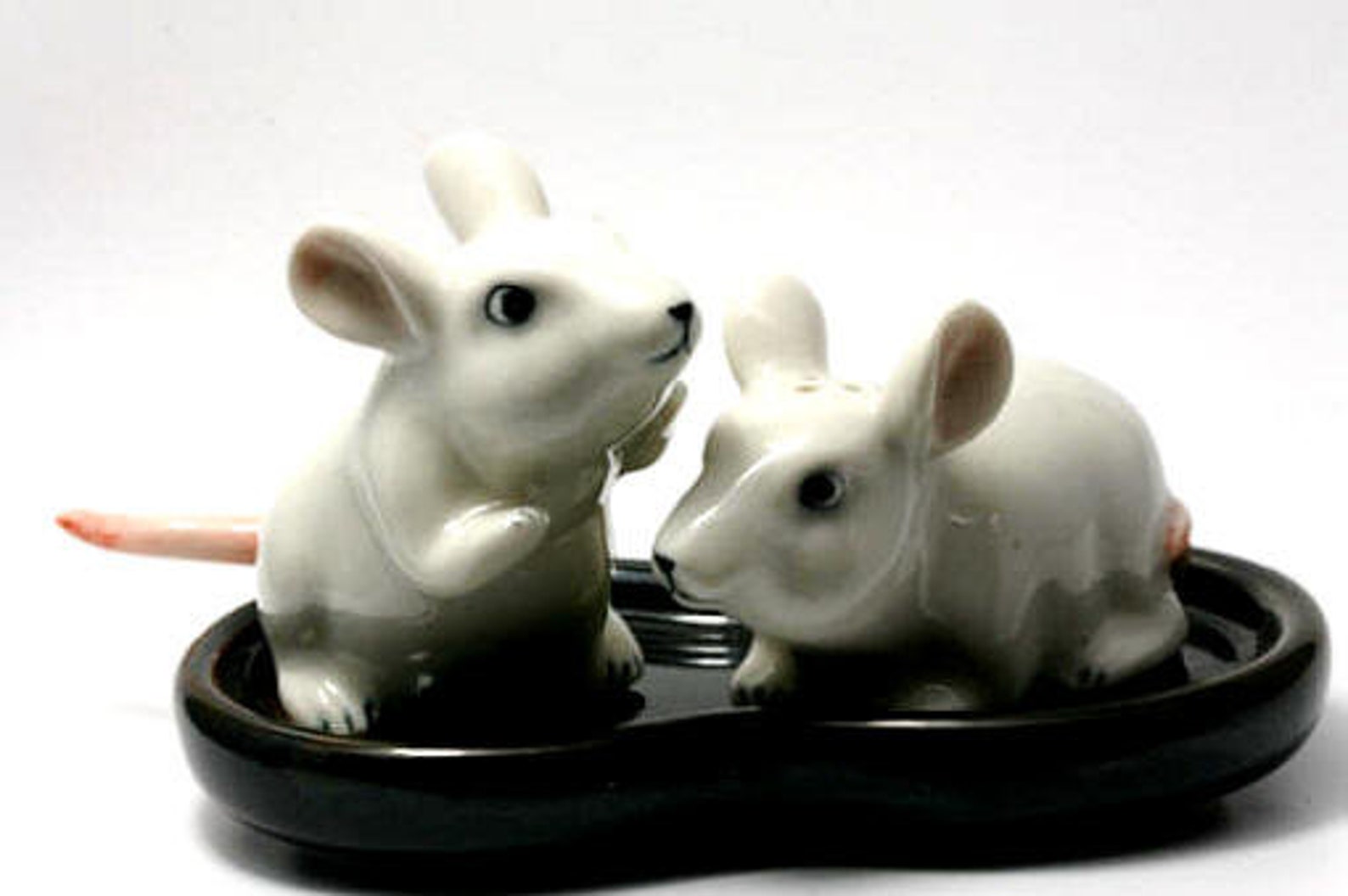 Rats Salt and Pepper Shakers Porcelain Etsy