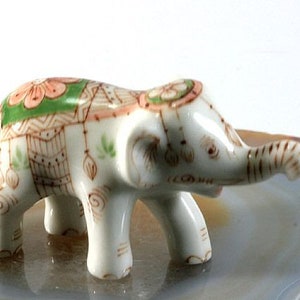 elephant, miniature, porcelain