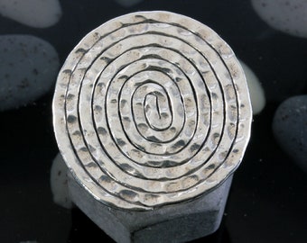 Spirale, massiver Ring, 925 Silber