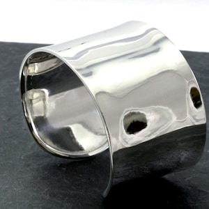 Bangle, wide, silver