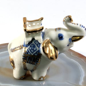Elephant, miniature, porcelain