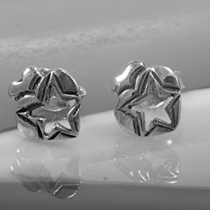 Stern, Ohrstecker, 925 Sterling Silber