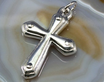 Cross, pendant, 925 silver electroform