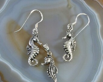 Seahorse, 925 Sterling Silver Jewelry Set