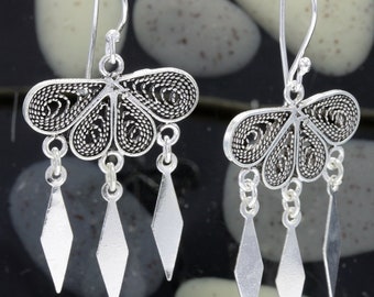 Filigree earrings, 925 Sterling Silver
