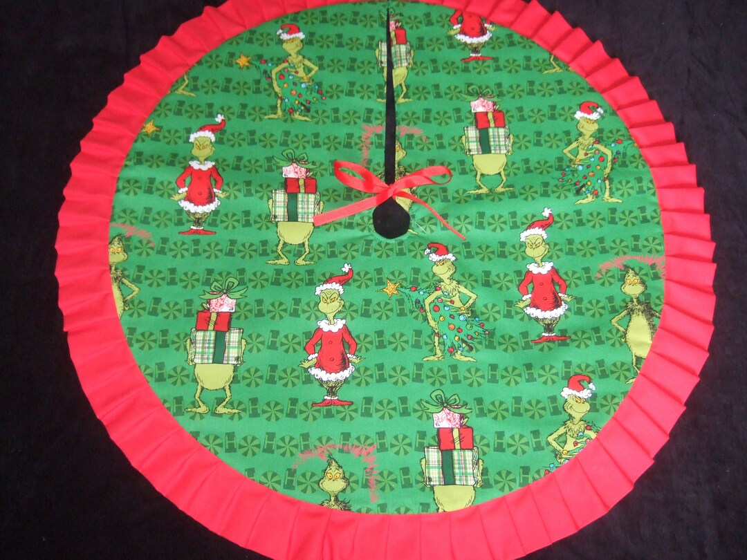 NEW Handmade Grinch MINI Tree Skirt245 Diameter Ready Etsy