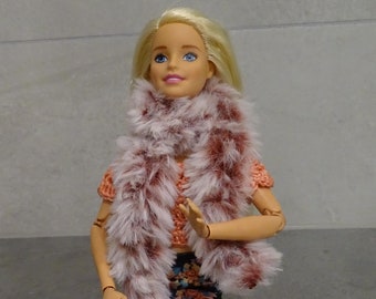 Fur shawl, elegant shawl, fur shawl, fluffy shawl for the doll, clothes for the doll 12"