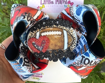 Hair Bow, Bow, Hair Accessories, Fun Bow, Athletic Bow, Football Bow, Football Hair Bow
