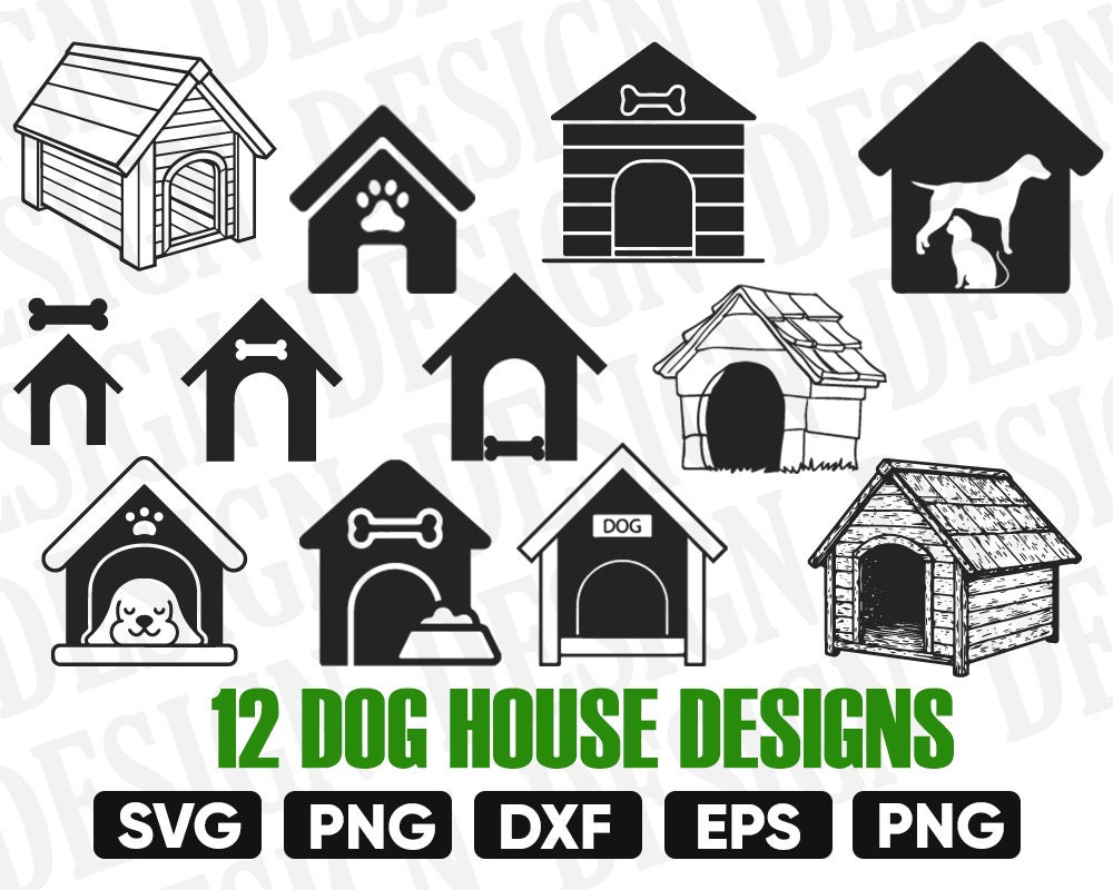 Dog House Svg Dog Clipart Paw Prints Svg Dog Paw Svg Dog Etsy
