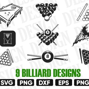 POOL VECTOR, billiard clipart, 8 ball vector, pool vinyl,snooker clipart, pool svg, pool silhouette, 8 ball  stencil, Billards Snooker svg,