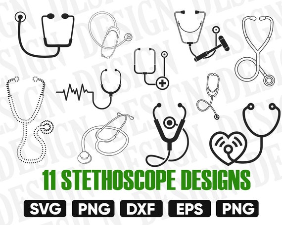 STETHSCOPE SVG Heart Stethoscope Svg Heartbeat Svg Nursing - Etsy