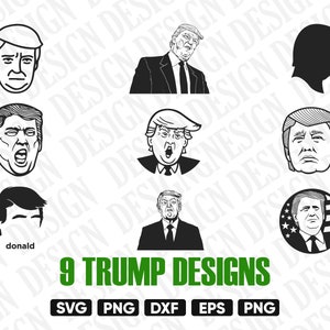 TRUMP SVG, Donald Trump svg, President vector, tramp silhouette, tramp vector, tramp monogram, trump vinyl, SVG Cutting files, trump dxf png