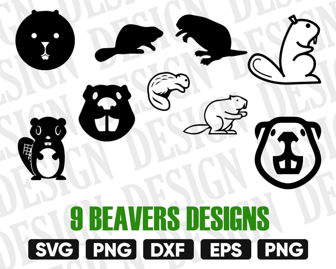BEAVER SVG, Beaver Silhouette, Beaver Clipart, Beaver Dxf, Beaver Files ...