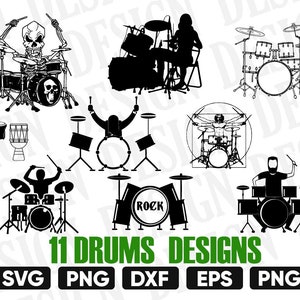 DRUM SVG, drummer svg, music svg, bass svg, band svg, rock svg, music svg file, clipart, for cricut, for silhouette, png