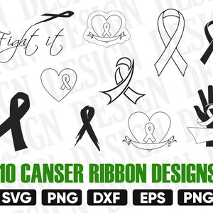 CANSER RIBBON SVG, Cancer Ribbon Vector, Cancer Ribbon Silhouette, scrapbooking, monogram, vinyl, stencil, svg Cutting files, iron-on, dxf