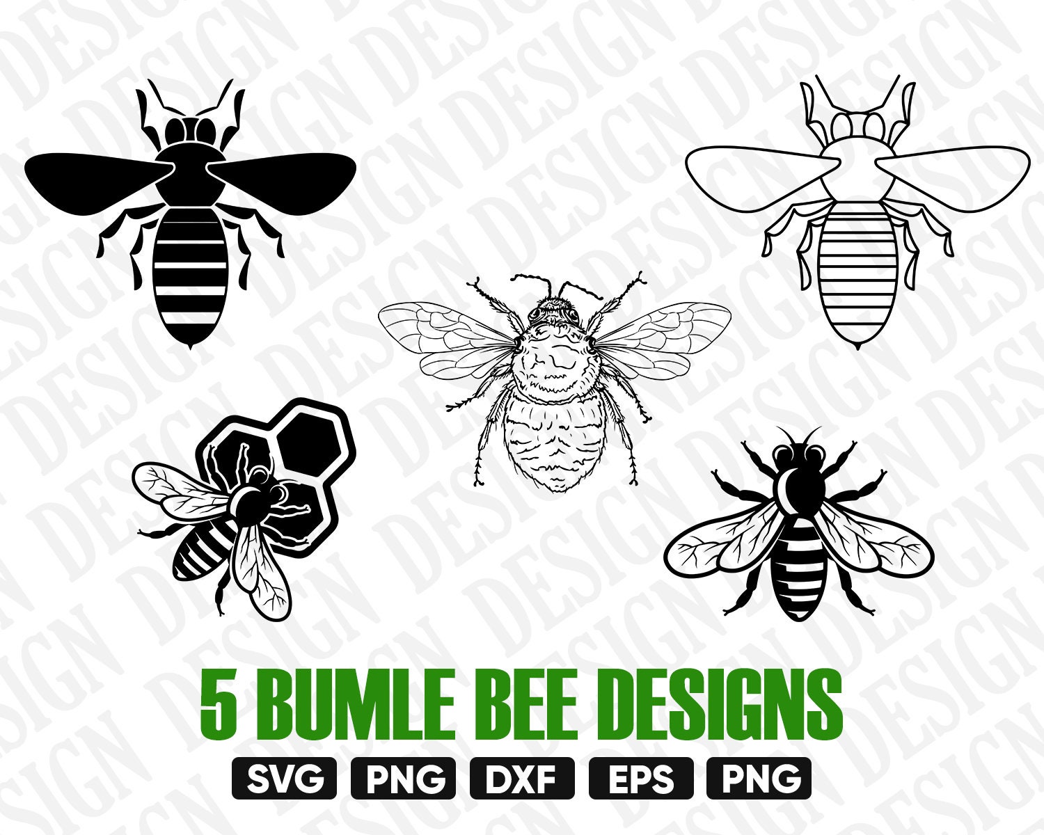 BUMBLE BEE SVG Queen Bee Svg Bee Clipart Bee Silhouette - Etsy