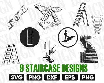 staircase svg, staircase clip art, staircase clipart, staircase designs, santa svg, svg vector, cricut svg, memories a lane svg, silhouette