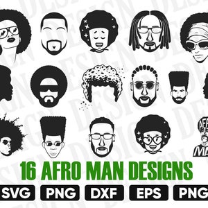 Afro silhouette, Afro man, Afro SVG,  african svg, diva silhouette, afro hair vectorblack woman SVG, curly hair svg, afro hair vector