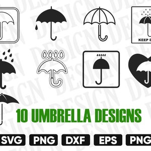 Umbrella SVG Bundle, Rain SVG, Umbrella cut file, Umbrella clipart, svg files for silhouette, vector, files for cricut, svg, dxf, eps, png