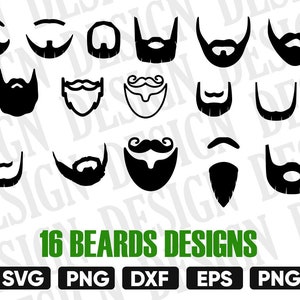 BEARD SVG, Bart Schablone, Schnurrbart Svg, Bärte Png, Bart Silhouette, Bart Clipart, Gesichtsbehaarung Svg, Hipster Bart, Bart Mann Svg Bart dxf