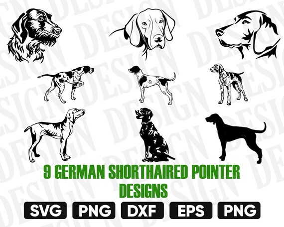 German Shorthaired Pointer Svg Bundle Pointer Svg Dog Svg Etsy