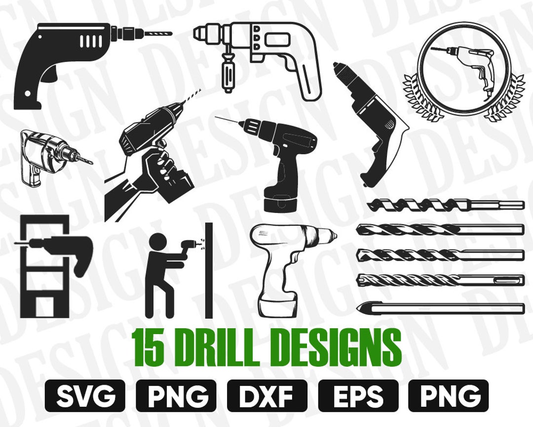 Drill Svg, Tools Svg, Electric Drill Svg, Drill Cut Files, Drill Clip