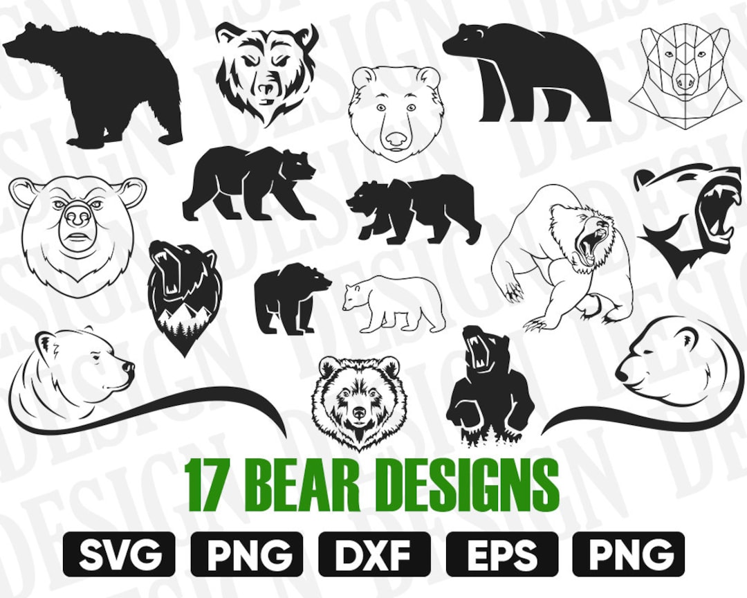 Bear Silhouette, Bear Design, Bear Vector, Bear Svg, Mama Bear Svg, Papa  Bear Svg, Bear DXF, Bear Stencil, Bear Family Svg, Bear Bundle - Etsy, image size:1080x864