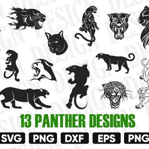 PANTHER SVG, Panther SVG Bundle, panther vector, panther silhouette, panther clipart, panther stencil, panther cut file, Panther print, dxf