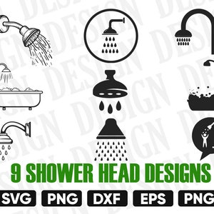 głowica prysznicowa svg, baby shower, pliki svg dla cricut, pakiet svg prysznicowy, plik do cięcia svg, woda svg, kąpiel svg, łazienka svg, wanna, sylwetka