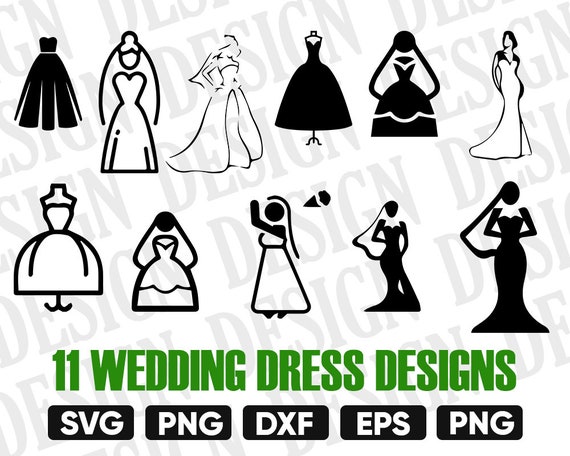 Wedding Dress Svg Wedding Svg Dress Tuxedo Svg Dress Etsy