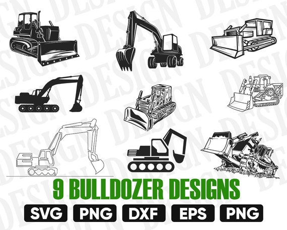 Bulldozer Svg Construction Svg Excavator Svg Bulldozer Etsy