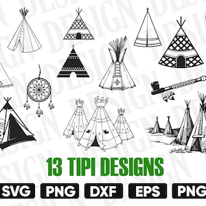 TIPI SVG, Teepee Zelt Svg, Teepee Vektor, indische Teepee SVG, Tipi Zelt Svg, nativen amerikanischen Stamm, Teepee Silhouette, Tribal Svg, geschnitten Datei
