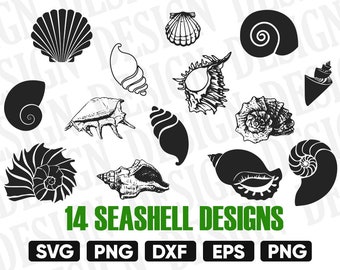 seashell svg, beach svg, shell svg, mermaid shell svg, seashell clipart, seashell monogram, seashell cut file, seashell silhouette shell dxf